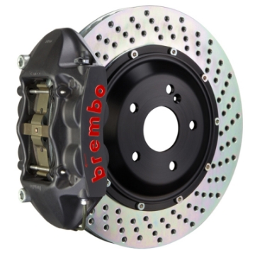 Picture of Brembo SS Rear GTS BBK 4 Piston Cast 380x28 2pc Rotor Drilled-Black HA