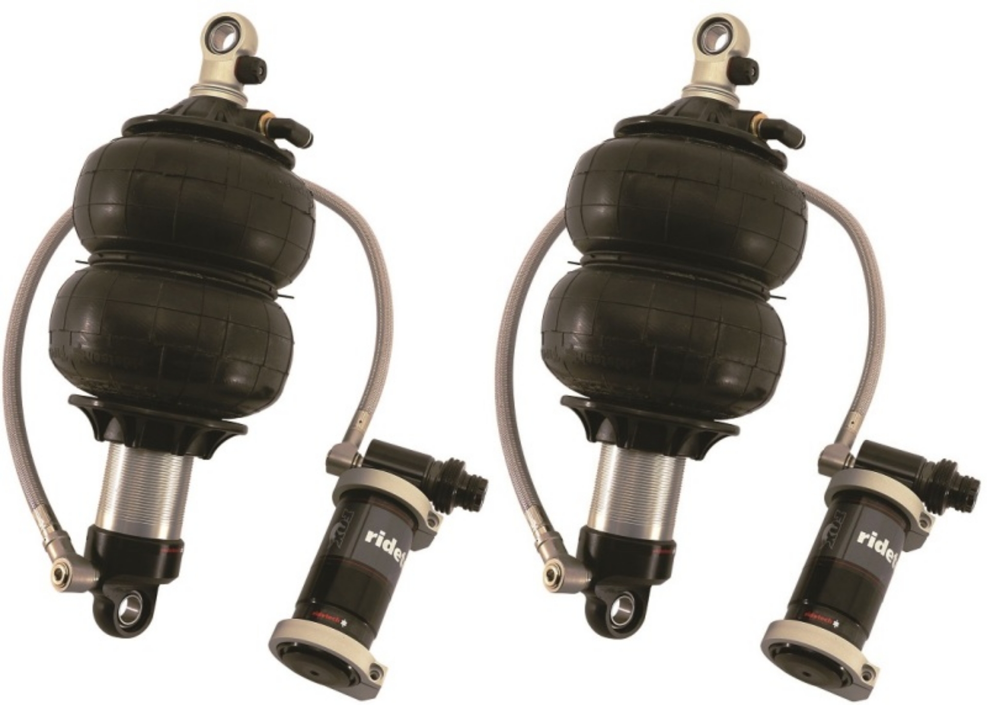 Picture of Ridetech TQ Series ShockWaves 3-2in Travel 6-5in dia Double Convoluted -625in Bearing-2in Stud