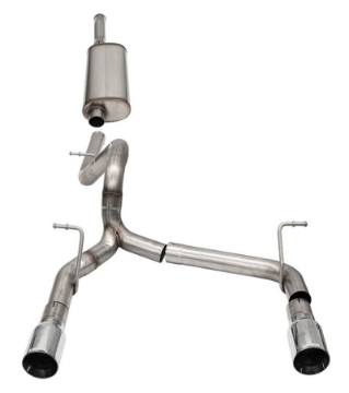 Picture of Corsa 2018-2025 Jeep Wrangler JLU 3-6L 2-75in Sport Cat-Back Exhaust w- 4in Tips