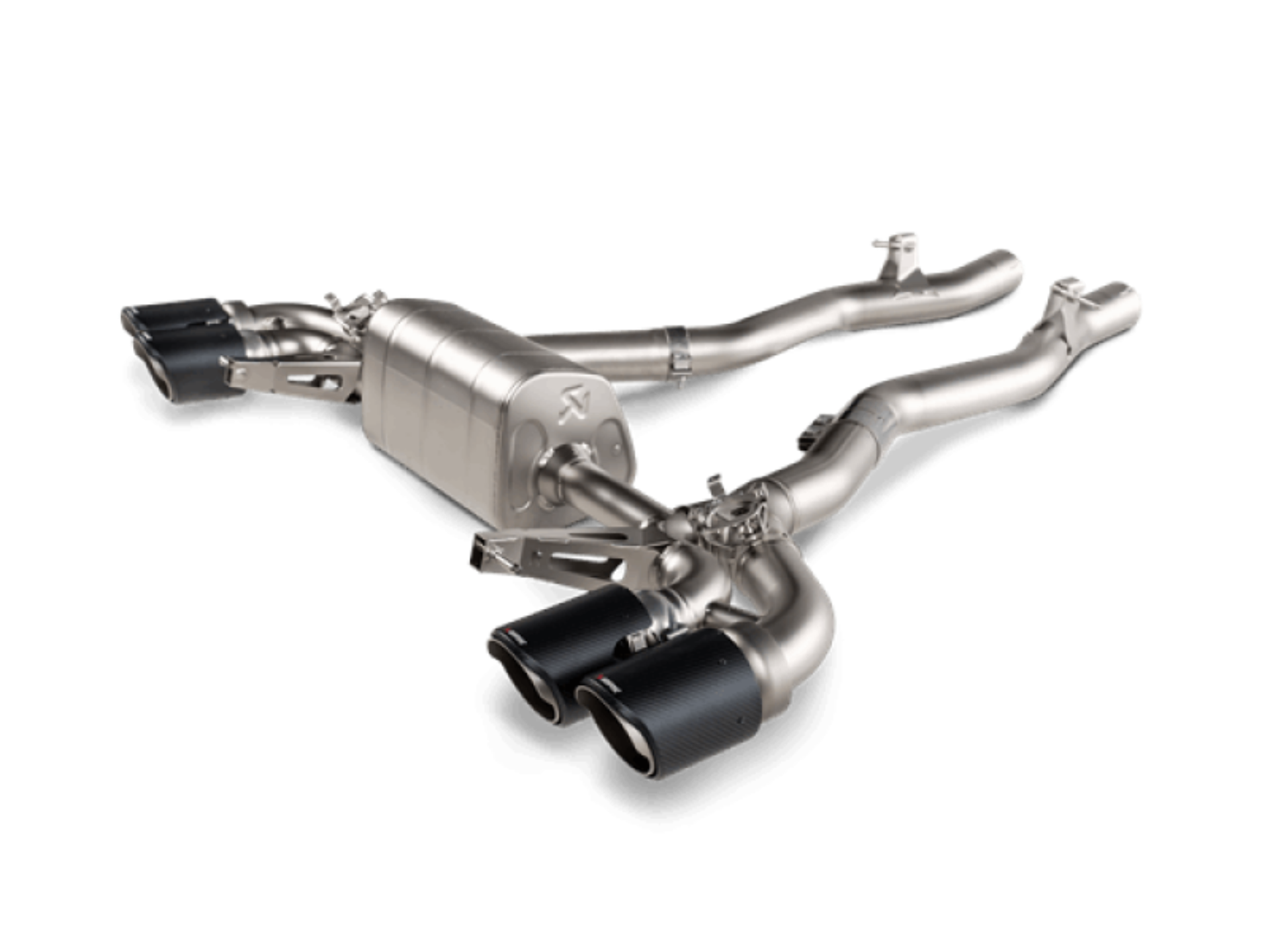 Picture of Akrapovic 2020 BMW M8-M8 Competition F91-F92 w-OPF-GPF Slip-On Line Titanium w-Carbon Tips