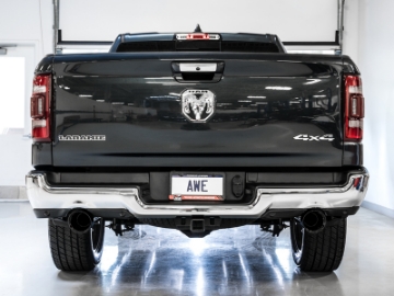 Picture of AWE Tuning 19-21 RAM 1500 5-7L w-Cutouts 0FG Dual Rear Exit Cat-Back Exhaust - Diamond Black Tips