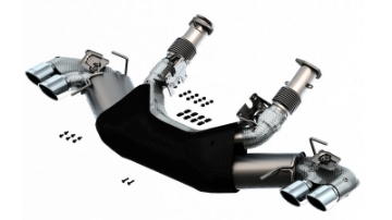 Picture of Borla 2020 Chevrolet Corvette C8 6-2L S-Type Exhaust System Dual Round A-C Tips 4inx 4-75in
