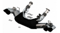 Picture of Borla 2020 Chevrolet Corvette C8 6-2L S-Type Exhaust System Dual Round Rolled A-C Black Chrome Tips