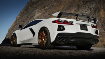 Picture of Borla 2020 Chevrolet Corvette C8 6-2L S-Type Exhaust System Dual Round Rolled A-C Black Chrome Tips