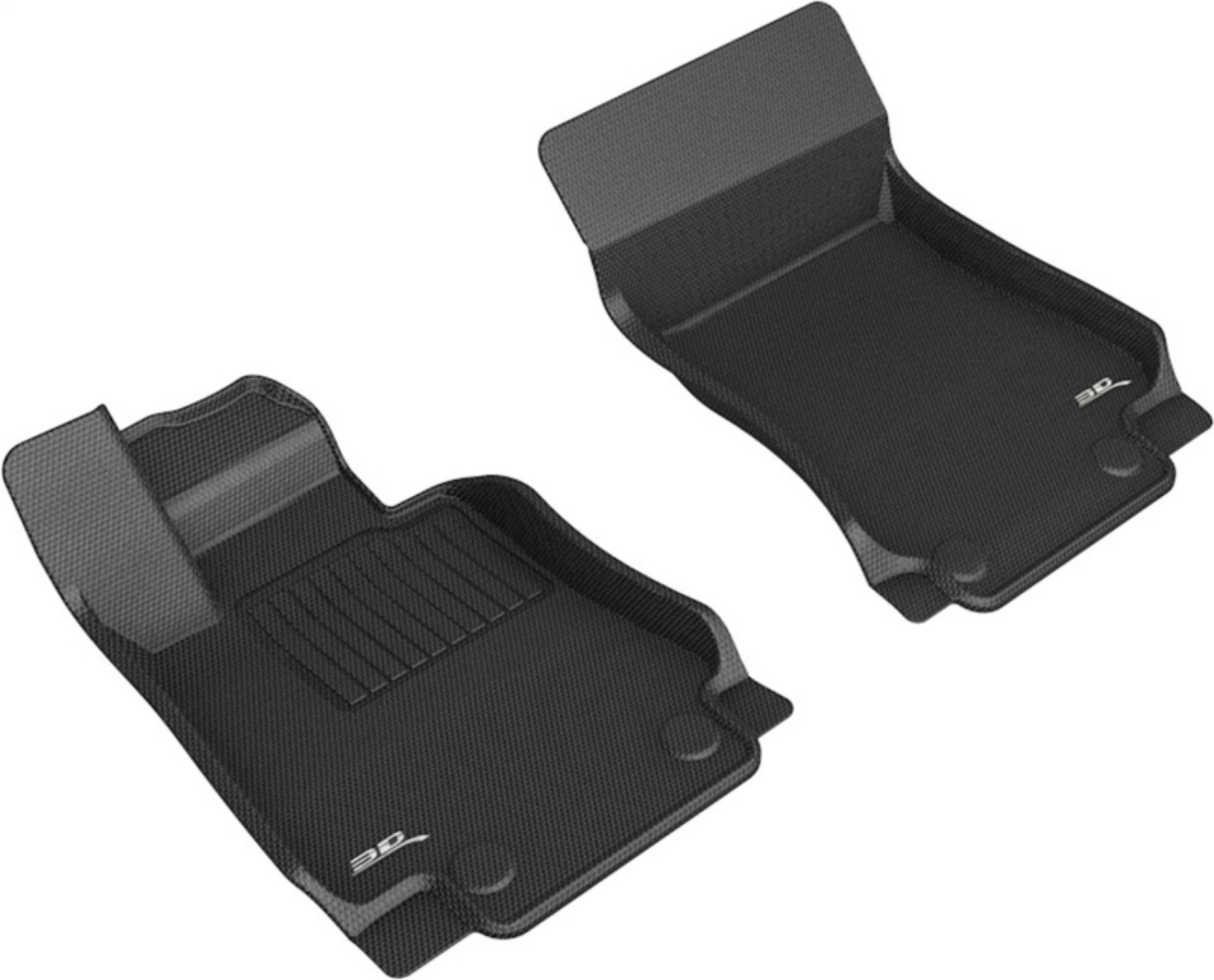 Picture of 3D MAXpider 17-21 Alfa Romeo Giulia RWD - Giulia Quadrifoglio Kagu 1st Row Floormats - Black