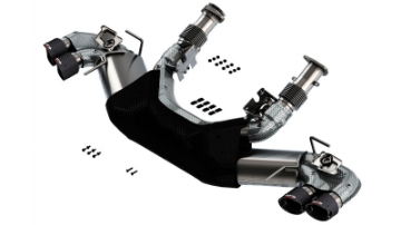 Picture of Borla 2020 Chevrolet Corvette C8 6-2L S-Type Exhaust System Dual Round Angle Cut Carbon Fiber Tips