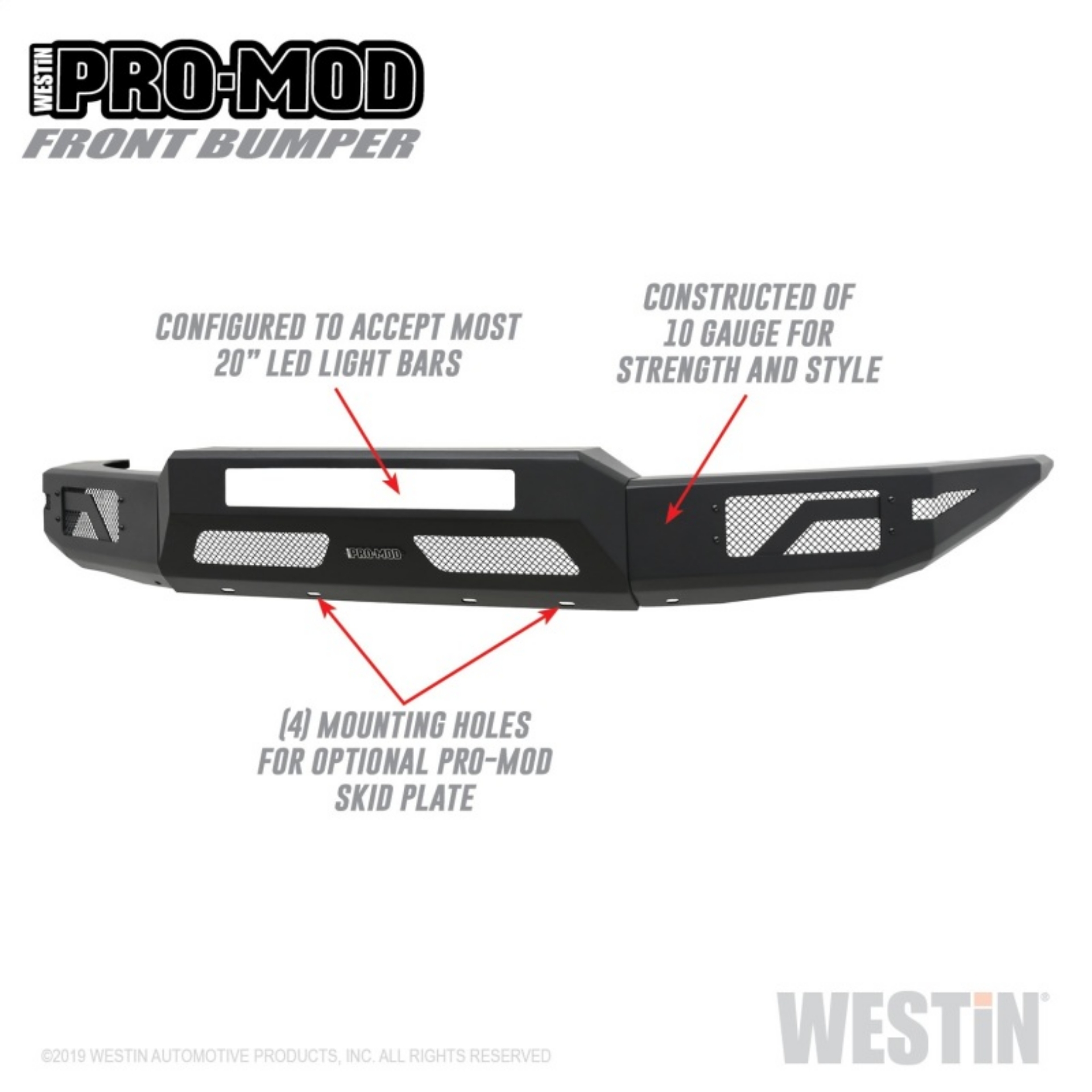 Picture of Westin 15-20 Chevrolet Colorado Pro-Mod Front Bumper - Textured Black