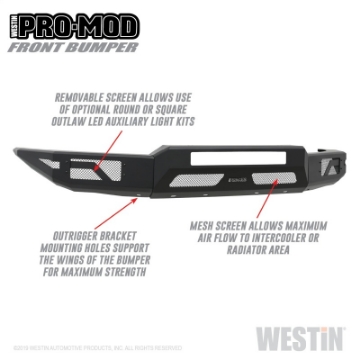 Picture of Westin 15-20 Chevrolet Colorado Pro-Mod Front Bumper - Textured Black