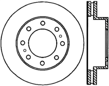 Picture of StopTech 01-09 Chevrolet Silverado 2500HD 3500 Front Left Slotted & Drilled Cryo Rotor