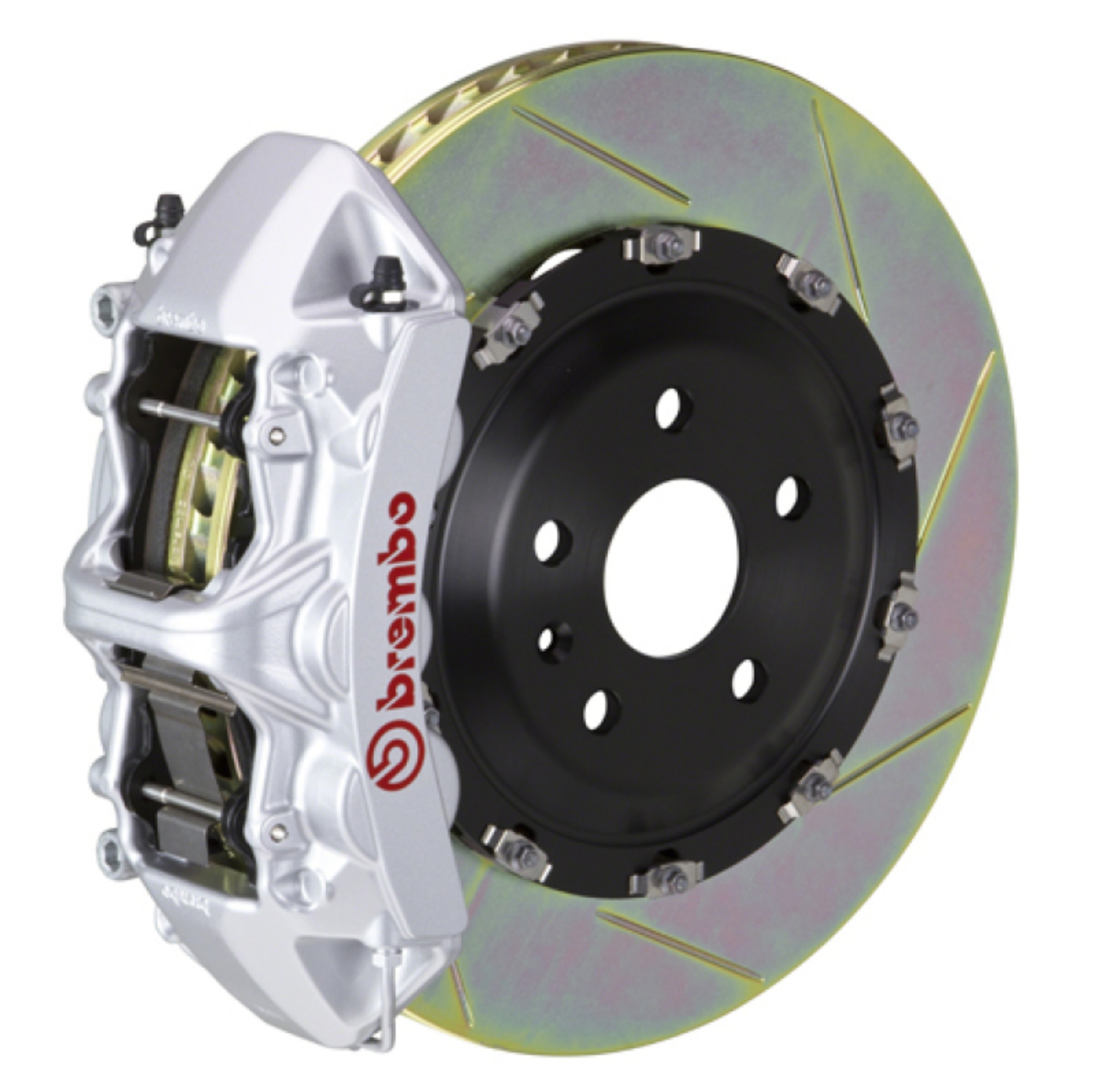 Picture of Brembo 18+ Model 3 AWD-RWD Front GT BBK 6 Piston Cast 365x34 2pc Rotor Slotted Type1-Silver