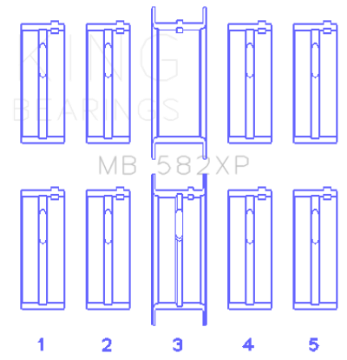 Picture of King Engine Bearings Ford 2-0L-2-3L 8V Size STD Performance Main Bearing Set