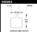 Picture of Hawk Aerospace Single Dynalite 12mm Thickness DTC-30 Race Brake Pads