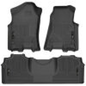 Picture of Husky Liners 19-21 RAM 2500-3500 Mega Cab Weatherbeater Front and 2nd Seat Floor Liners - Black