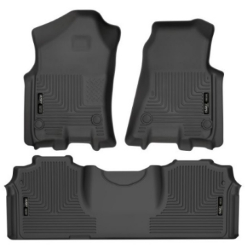 Picture of Husky Liners 19-21 RAM 2500-3500 Mega Cab Weatherbeater Front and 2nd Seat Floor Liners - Black