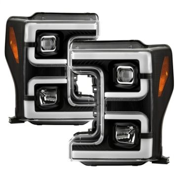 Picture of Spyder 17-18 Ford F250-F350-F450 Halogen Model Only -White Light Bar- Black- PRO-YD-FS17HALSI-BK
