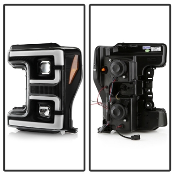 Picture of Spyder 17-18 Ford F250-F350-F450 Halogen Model Only -White Light Bar- Black- PRO-YD-FS17HALSI-BK