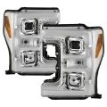 Picture of Spyder 17-18 Ford F250-F350-F450 Halogen Model Only -White Light Bar- Chrome- PRO-YD-FS17HALSI-C