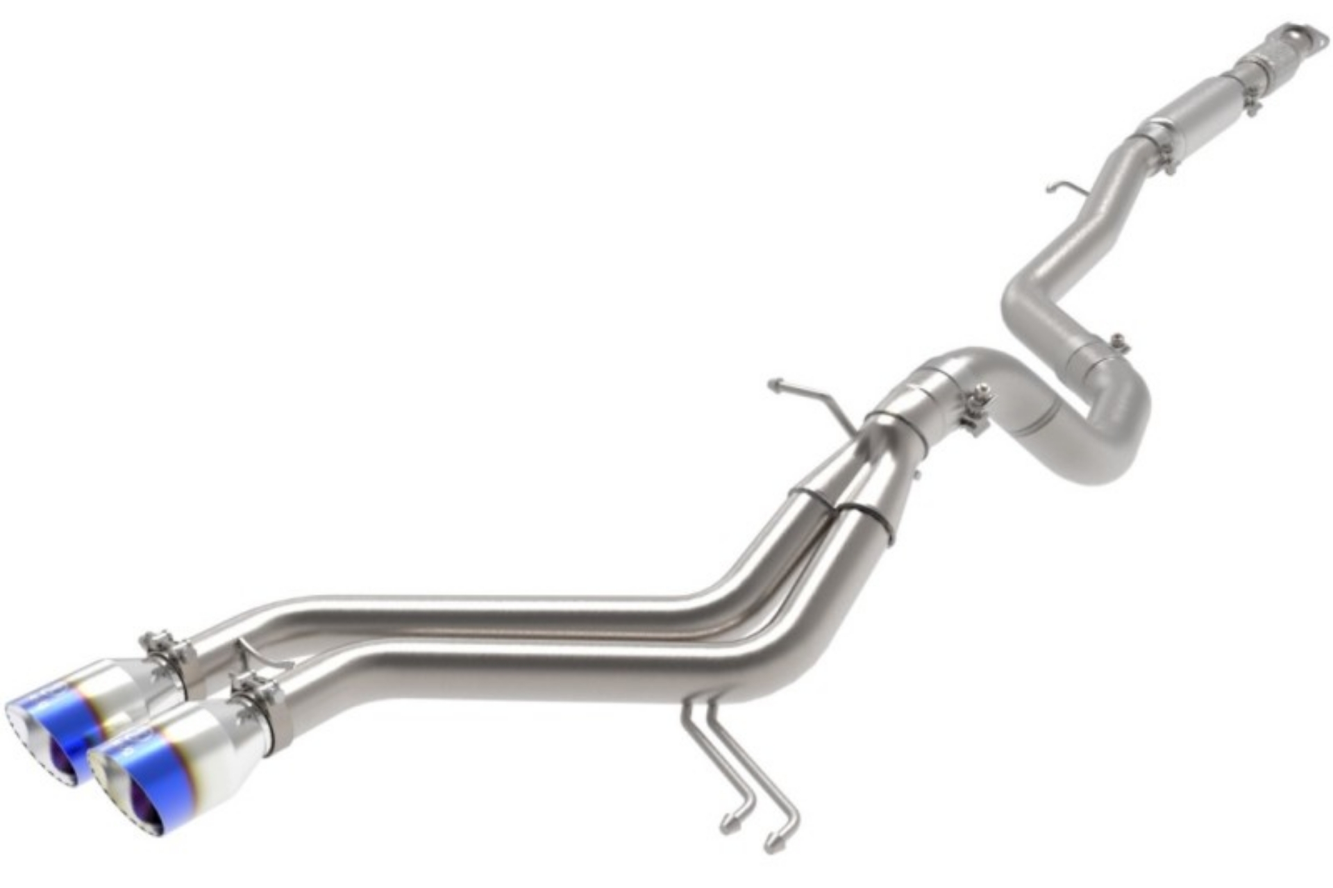Picture of aFe Takeda 2-1-2in to 3in SS-304 Cat-Back Exhaust w- Blue Flame Tips 13-17 Hyundai Veloster L4-1-6L