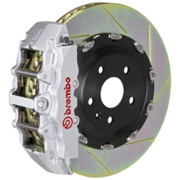 Picture of Brembo 02-07 Spyder-04-07 GranSport Front GT BBK 6 Pist Cast 380x34 2pc Rotor Slotted Type1-Silver