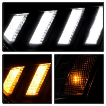 Picture of Spyder 13-16 Audi A4-S4 Halogen Model Only Projector Headlights - Black PRO-YD-AA413HALSI-BK