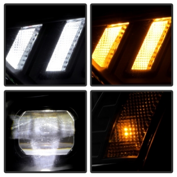 Picture of Spyder 13-16 Audi A4-S4 HID Model Only High-Power LED Headlights - Black PRO-YD-AA413HIDAP-BK