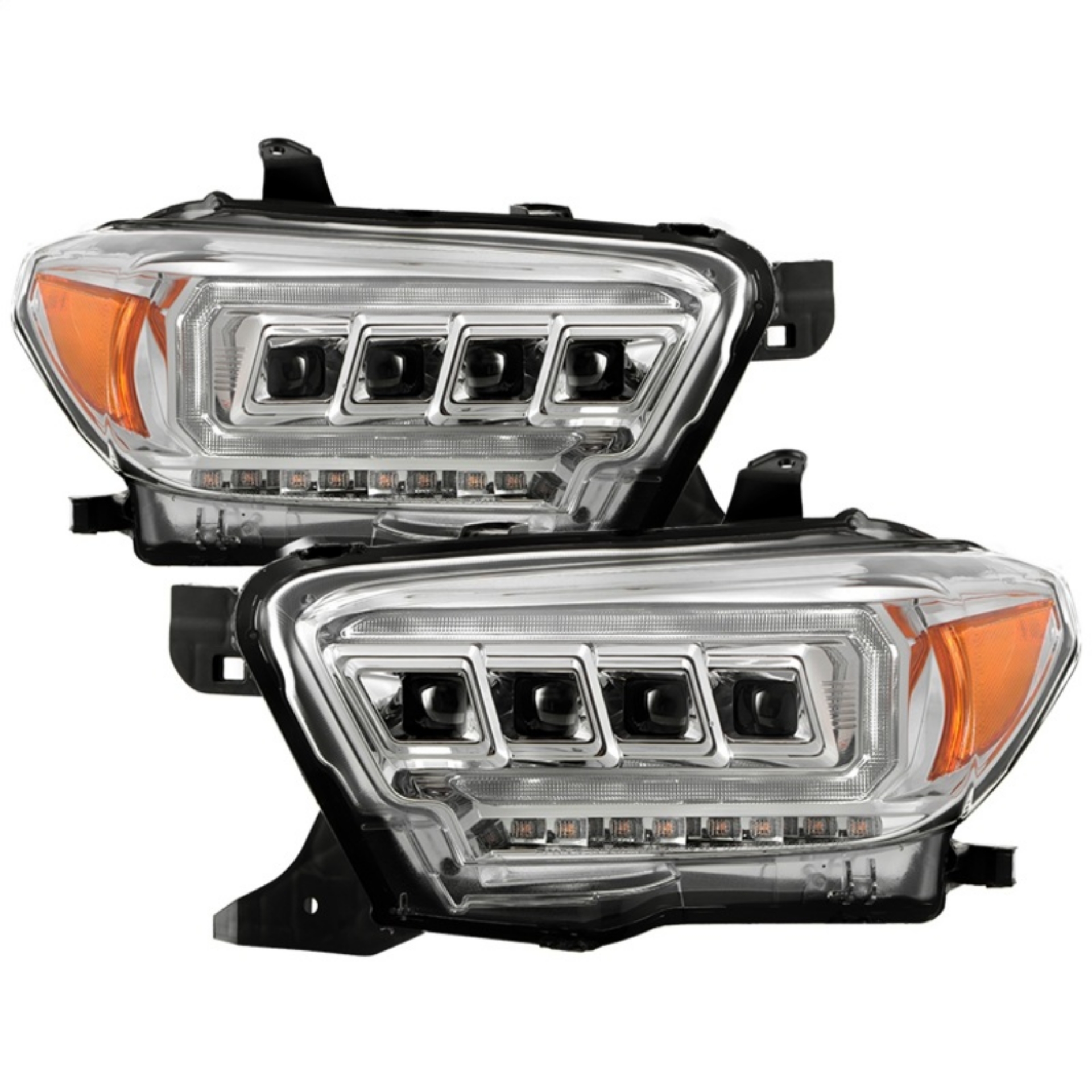 Picture of Spyder 16-20 Toyota Tacoma Halogen Model Only High-Power LED Headlights - Chrome PRO-YD-TT16HALAP-C
