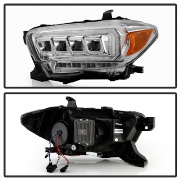 Picture of Spyder 16-20 Toyota Tacoma Halogen Model Only High-Power LED Headlights - Chrome PRO-YD-TT16HALAP-C
