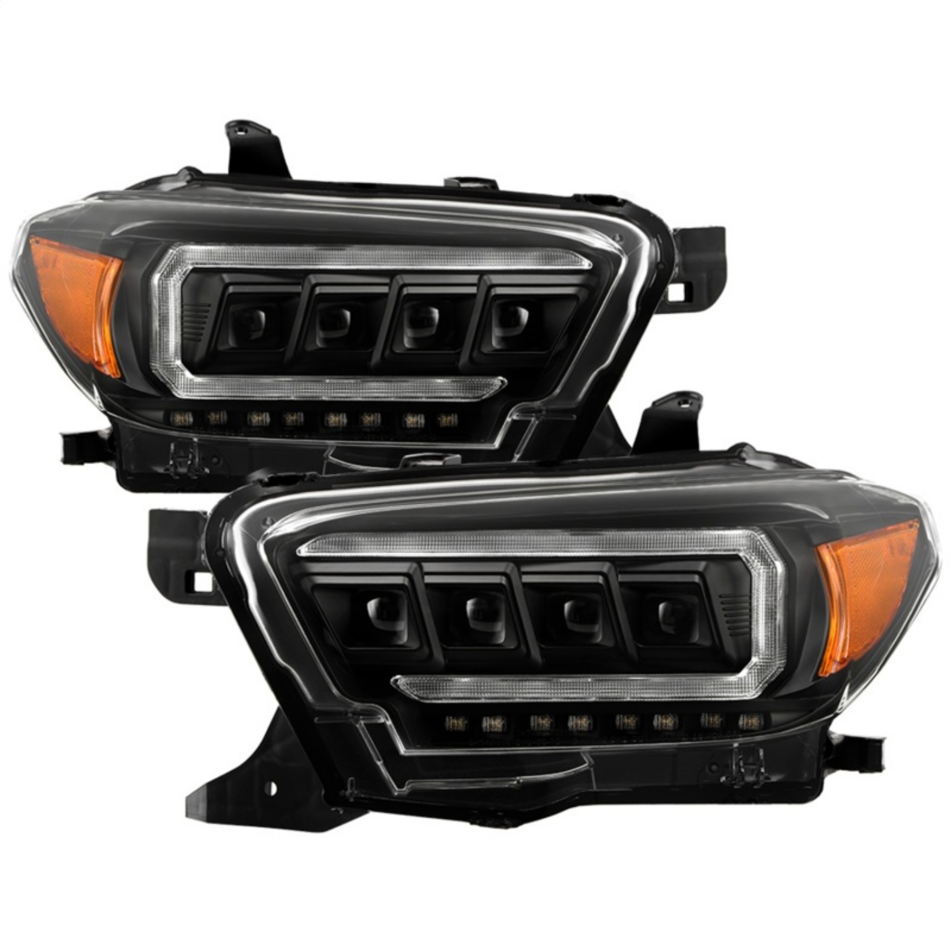 Picture of Spyder 16-20 Toyota Tacoma LED Model Only High-Power LED Headlights - Black PRO-YD-TT16LEDAP-BK