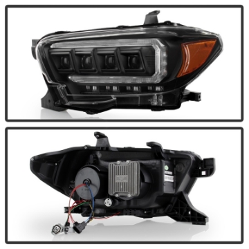 Picture of Spyder 16-20 Toyota Tacoma LED Model Only High-Power LED Headlights - Black PRO-YD-TT16LEDAP-BK