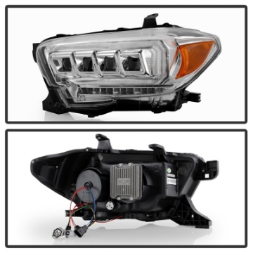 Picture of Spyder 16-20 Toyota Tacoma LED Model Only High-Power LED Headlights - Chrome PRO-YD-TT16LEDAP-C