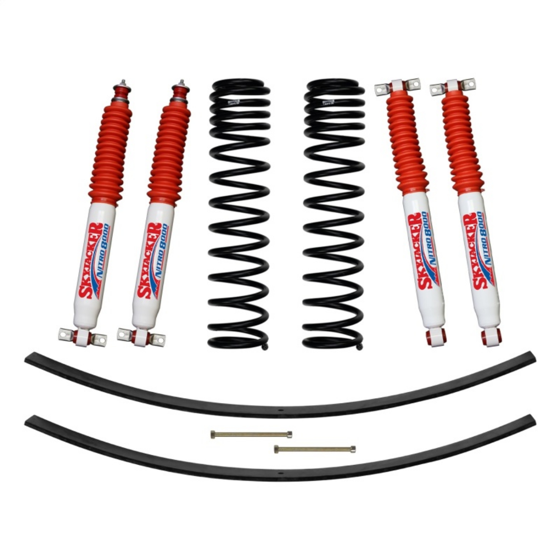 Picture of Skyjacker 84-01 XJ 3in FR D-Rate Long Travel Coil Suspension Kit w-RR Add A Leaf-Nitro 8000 Shocks