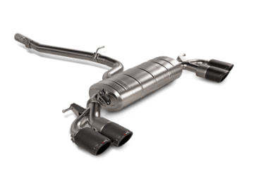 Picture of Akrapovic 2021+ Audi S3 Sedan 8Y Evolution Line Cat Back Titanium w-Carbon Tips