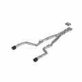 Picture of MBRP 17-21 Charger 5-7-6-1-6-4L 3in Dual Rear Exit SS Catback Exhaust w- Carbon Fiber Tips