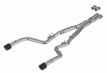 Picture of MBRP 17-21 Charger 5-7-6-1-6-4L 3in Dual Rear Exit SS Catback Exhaust w- Carbon Fiber Tips