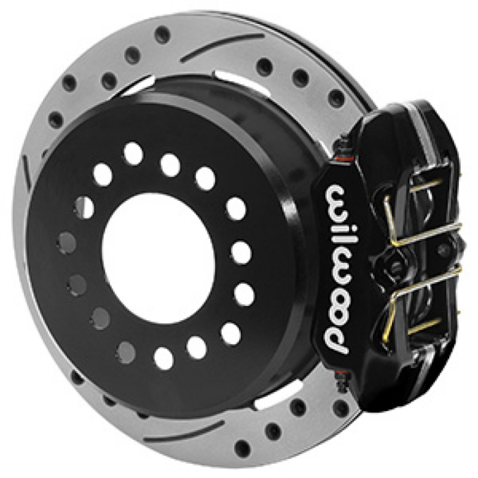 Picture of Wilwood Ford Explorer 8-8in Rear Axle Dynapro Disc Brake Kit 11in Drilled-Slotted Rotor -Blk Caliper