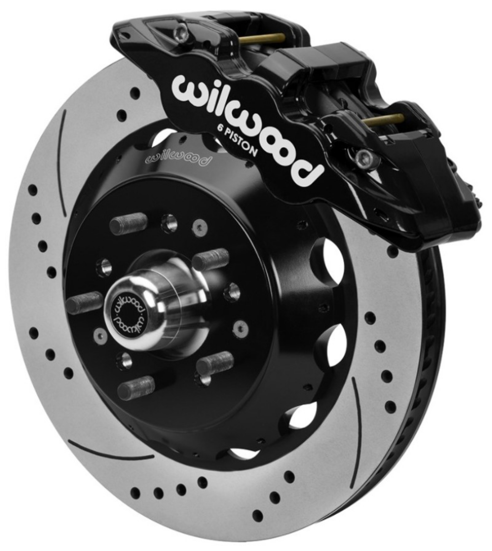 Picture of Wilwood 70-81 FBody-75-79 A&XBody AERO6 Frt BBK 14in D-S Rtr Blk Calipers Use w- Pro Drop Spindle