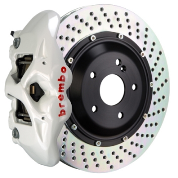 Picture of Brembo 16-21 Land Cruiser J200 Rear GT BBK 4 Piston Cast 380x28 2pc Rotor Drilled- White