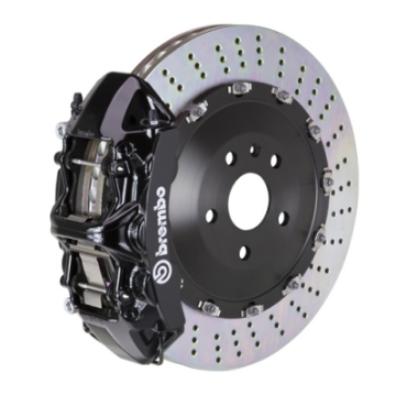 Picture of Brembo 17-23 540i Front GT BBK 6 Piston Cast 405x34 2pc Rotor Drilled-Black