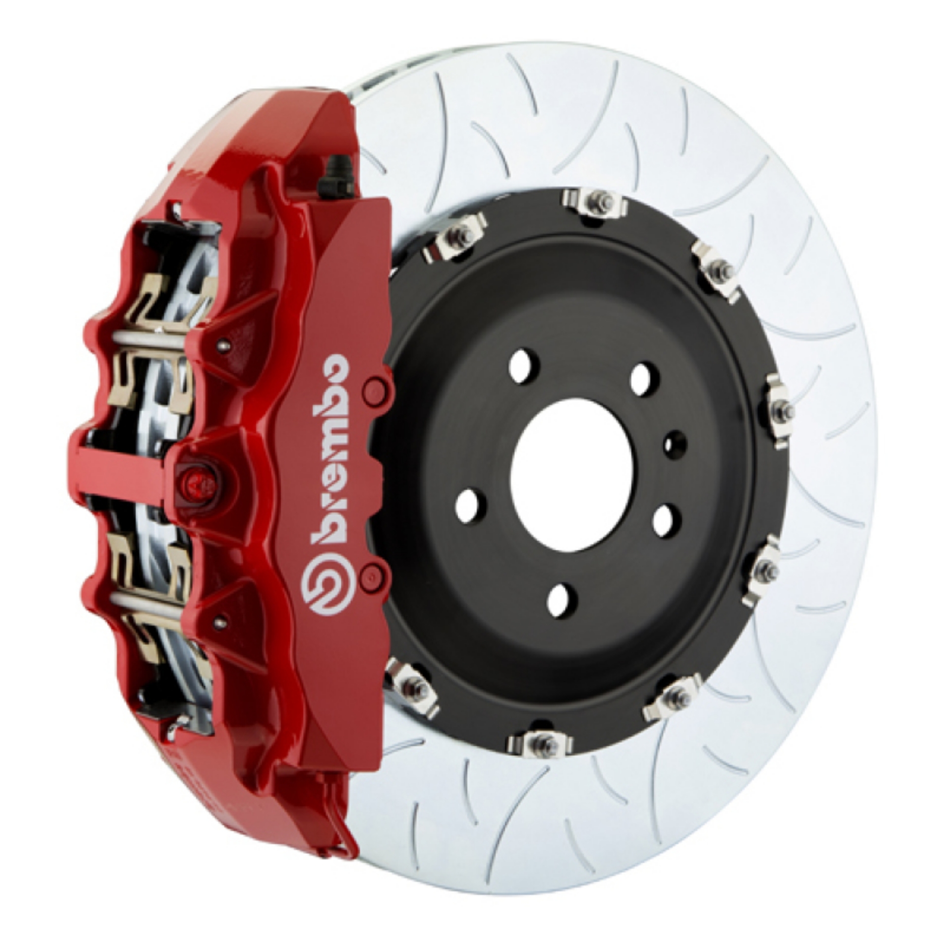 Picture of Brembo 07-15 Q7 4L Front GT BBK 8 Piston Cast 380x34 2pc Rotor Slotted Type-3-Red