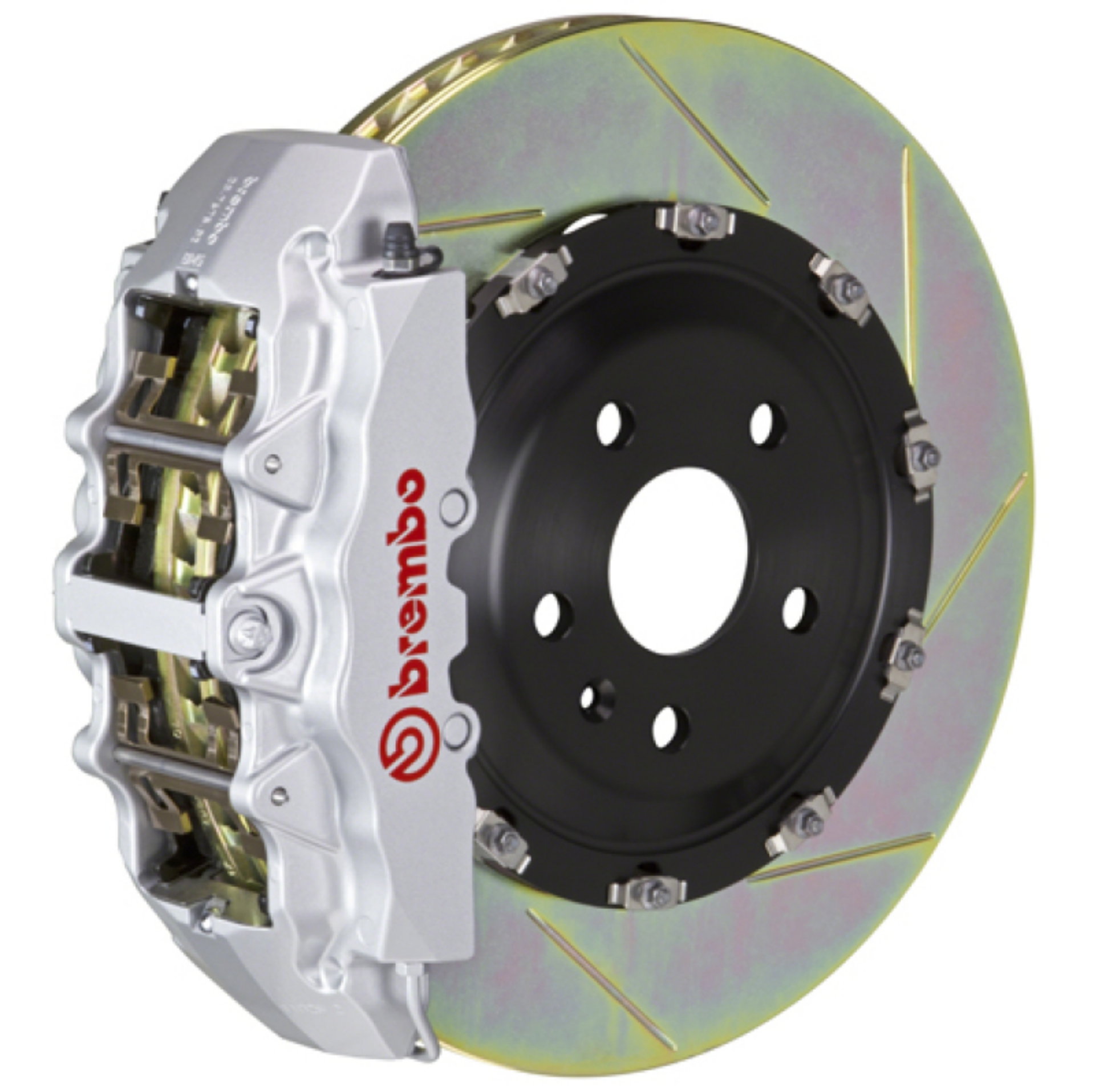 Picture of Brembo 07-15 Q7 4L Front GT BBK 8 Piston Cast 380x34 2pc Rotor Slotted Type-1-Silver