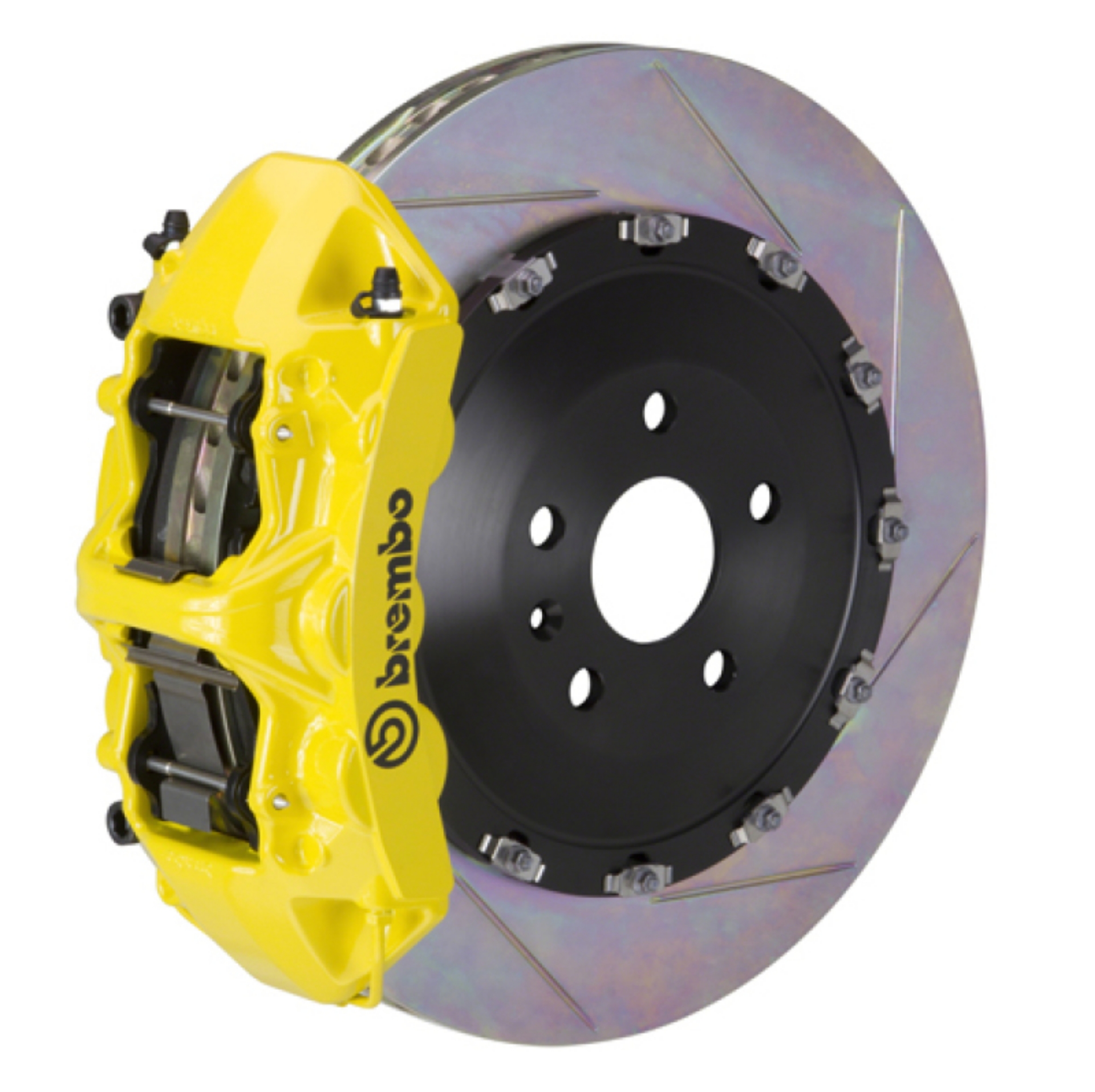 Picture of Brembo 07-15 Q7 4L Front GT BBK 6 Piston Cast 405x34 2pc Rotor Slotted Type-1- Yellow
