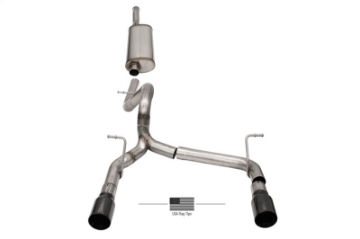 Picture of Corsa 2018-2025 Jeep Wrangler JLU 3-6L 2-75in Sport Cat-Back Exhaust w- Black Tips