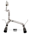 Picture of Corsa 2018-2025 Jeep Wrangler JLU 3-6L 2-75in Sport Cat-Back Exhaust w- Black Tips