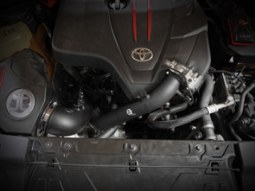 Picture of aFe BladeRunner Black 2-3-4in Aluminum Charge Pipe 2021 Toyota Supra GR A90 I4-2-0L t B48