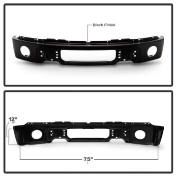 Picture of Spyder Ford F150 09-14 w-Fog Light Hole Front Bumper - Black OEM # 9L3Z17757DPTM
