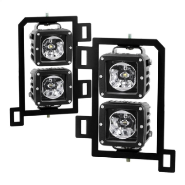 Picture of Spyder Dodge Ram 2013-2018 1500 Only Full LED Fog Lights W-Bracket and Universal Switch- Clear