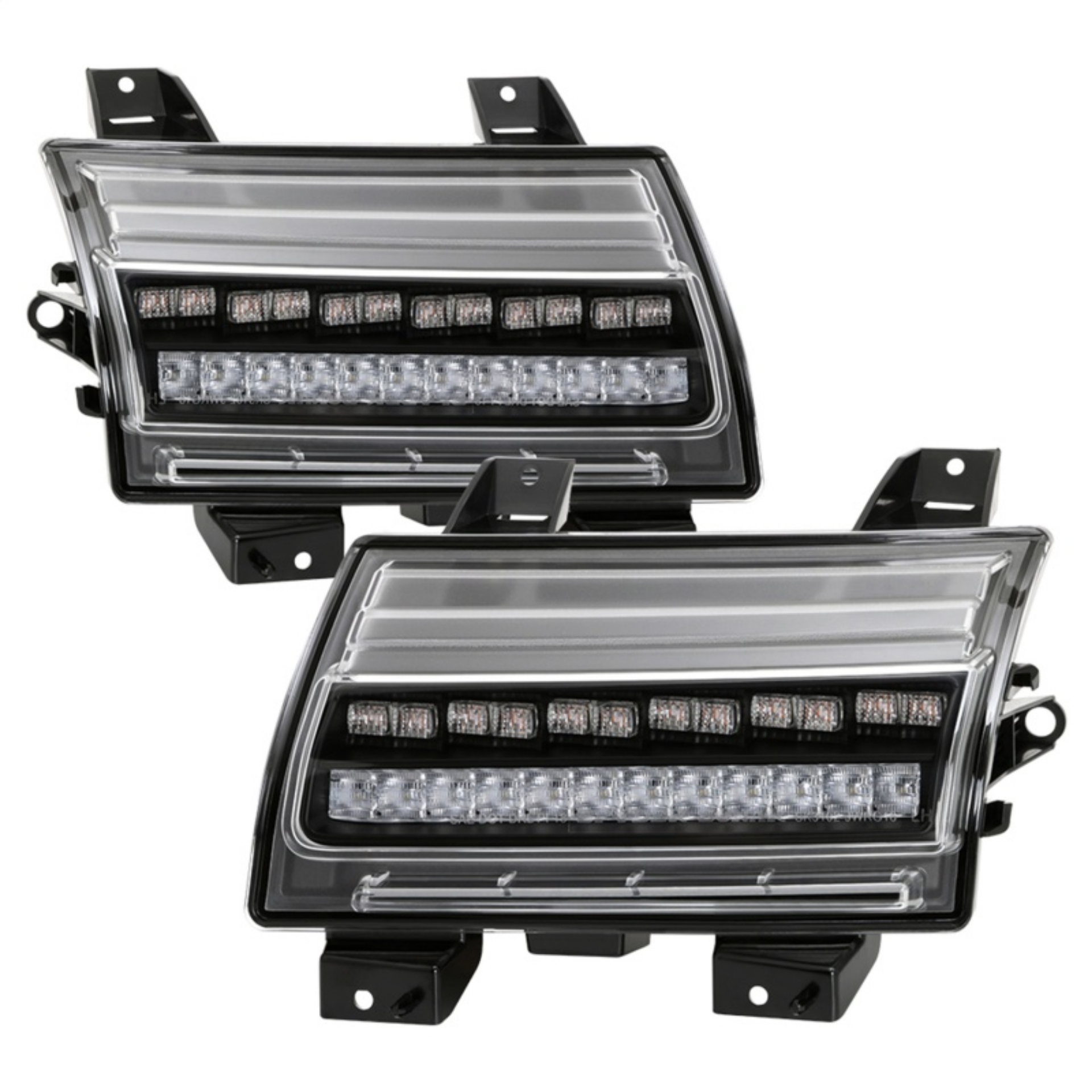 Picture of Spyder Jeep Wrangler 2018-2019  LED Model Only LED Front Bumper Lights - Sequential Signal - Black