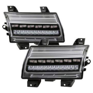 Picture of Spyder Jeep Wrangler 2018-2019  LED Model Only LED Front Bumper Lights - Sequential Signal - Black