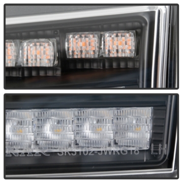 Picture of Spyder Jeep Wrangler 2018-2019  LED Model Only LED Front Bumper Lights - Sequential Signal - Black