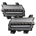 Picture of Spyder Jeep Wrangler 2018-2019 Halogen Model Only LED Front Bumper Lights - Seq- Signal - Black